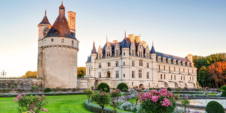 Chateau,De,Chenonceau,In,Evening,,Loire,Valley,,France.,It,Is