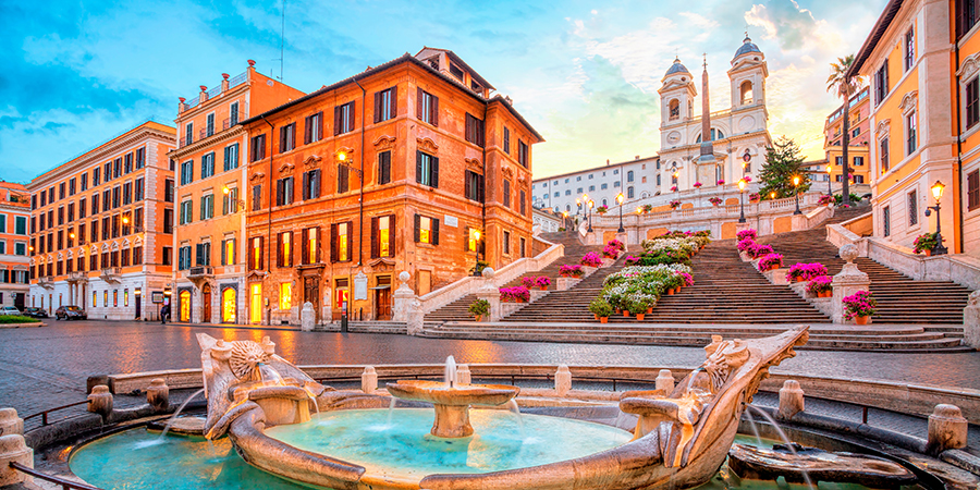 Piazza,De,Spagna,In,Rome,,Italy.,Spanish,Steps,In,The