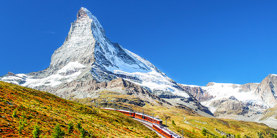 View of Matterhorn from Gornergrat Mountain Railway